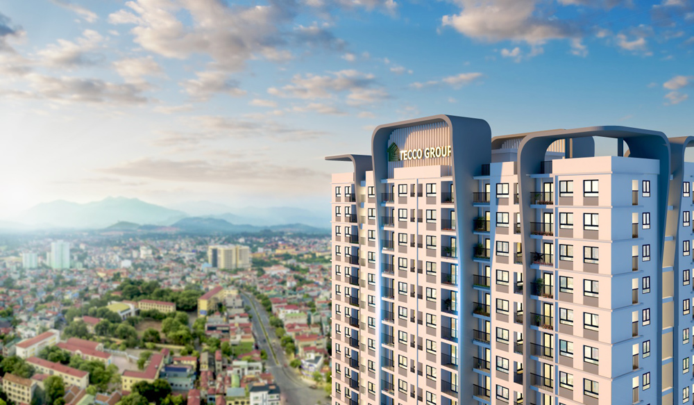Với 6 tòa tháp 32 tầng, Tecco Elite City là tòa nhà cao nhất vùng Việt Bắc cho tới thời điểm hiện tại