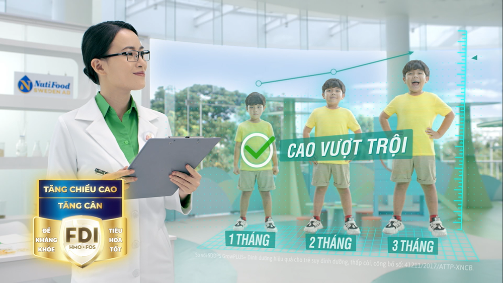 NutiFood GrowPLUS+ đã được chứng nhận lâm sàng giúp bé tăng cân, tăng chiều cao sau 3 tháng