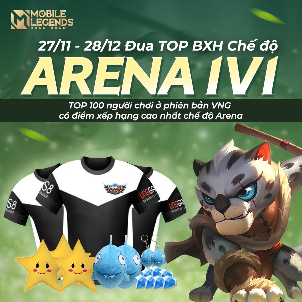 Bạn đã sẵn sàng vào Top 100 1v1 Arena để rinh ngay quà cool ngầu?