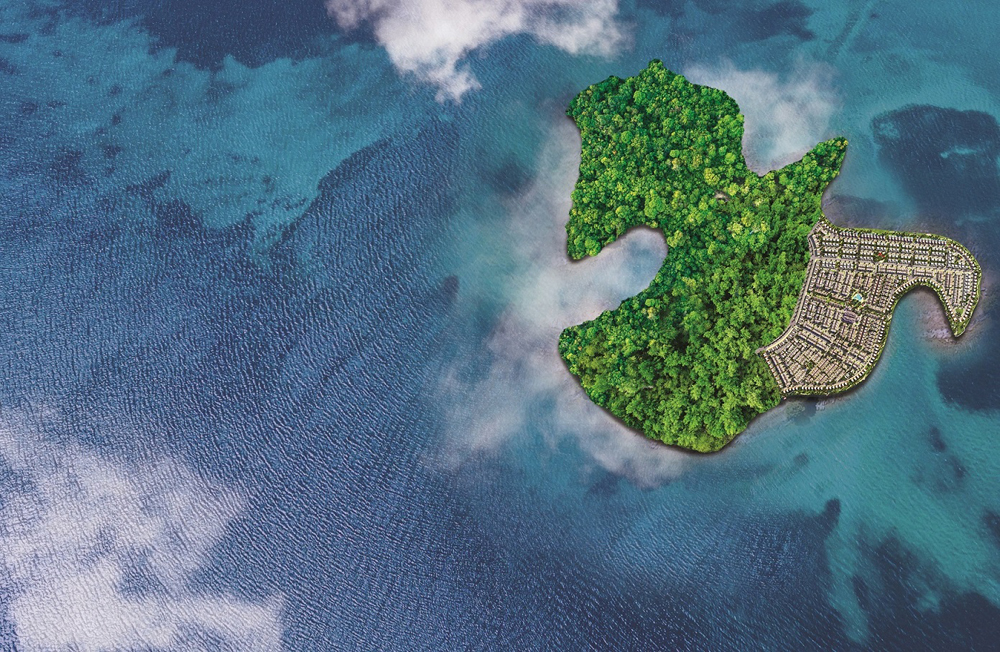 Thế đất đặc biệt của đảo Phượng Hoàng tượng trưng cho sự trù phú, thịnh vượng 