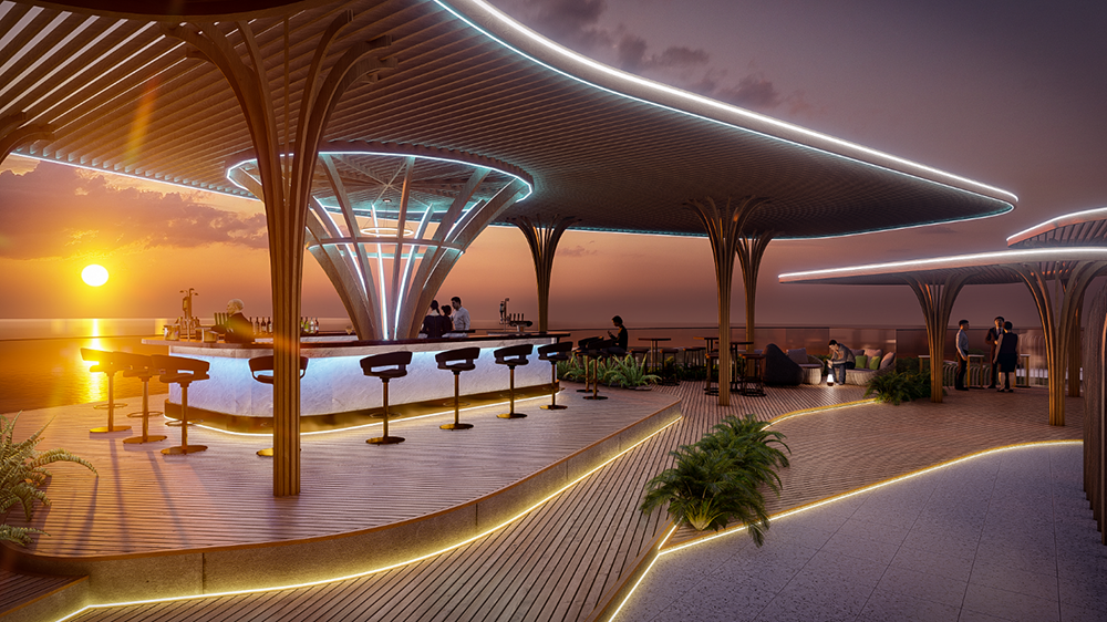Skybar đẳng cấp 5 sao của dự án Charm Resort Long Hải