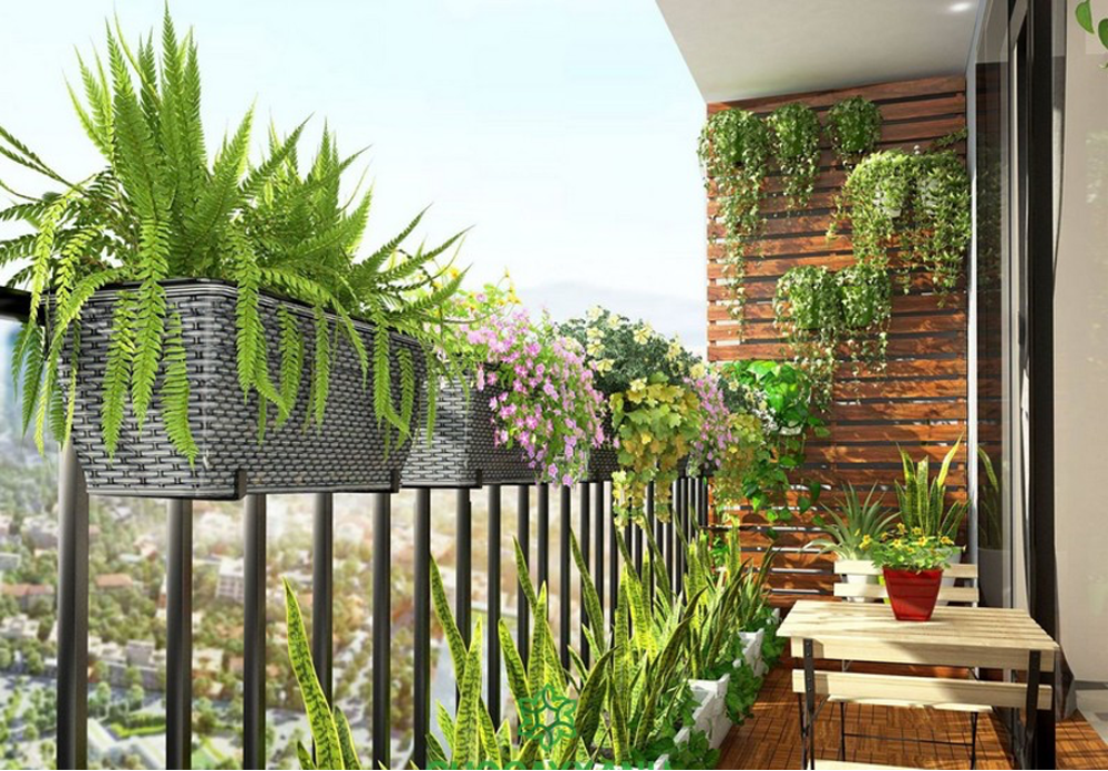Xu hướng thiết kế không gian sống “khu vườn” với việc đưa cây xanh vào từng căn hộ tại EcoLife Riverside