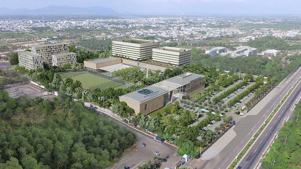Phối cảnh Cơ sở mới của Trường đại học Bà Rịa - Vũng Tàu trên đường 3 Tháng 2, thành phố Vũng Tàu