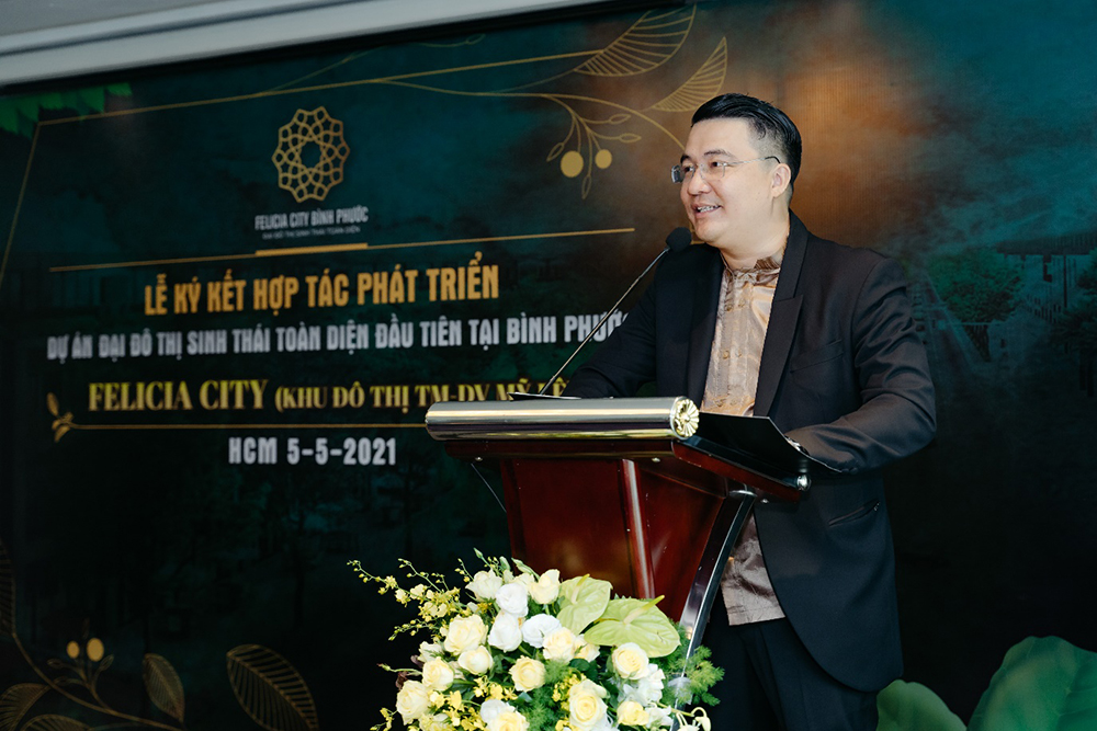 Ông Nguyễn Văn Thông, Chủ tịch - Tổng giám đốc Thiên An Holdings, đơn vị phát triển, phân phối dự án, phát biểu