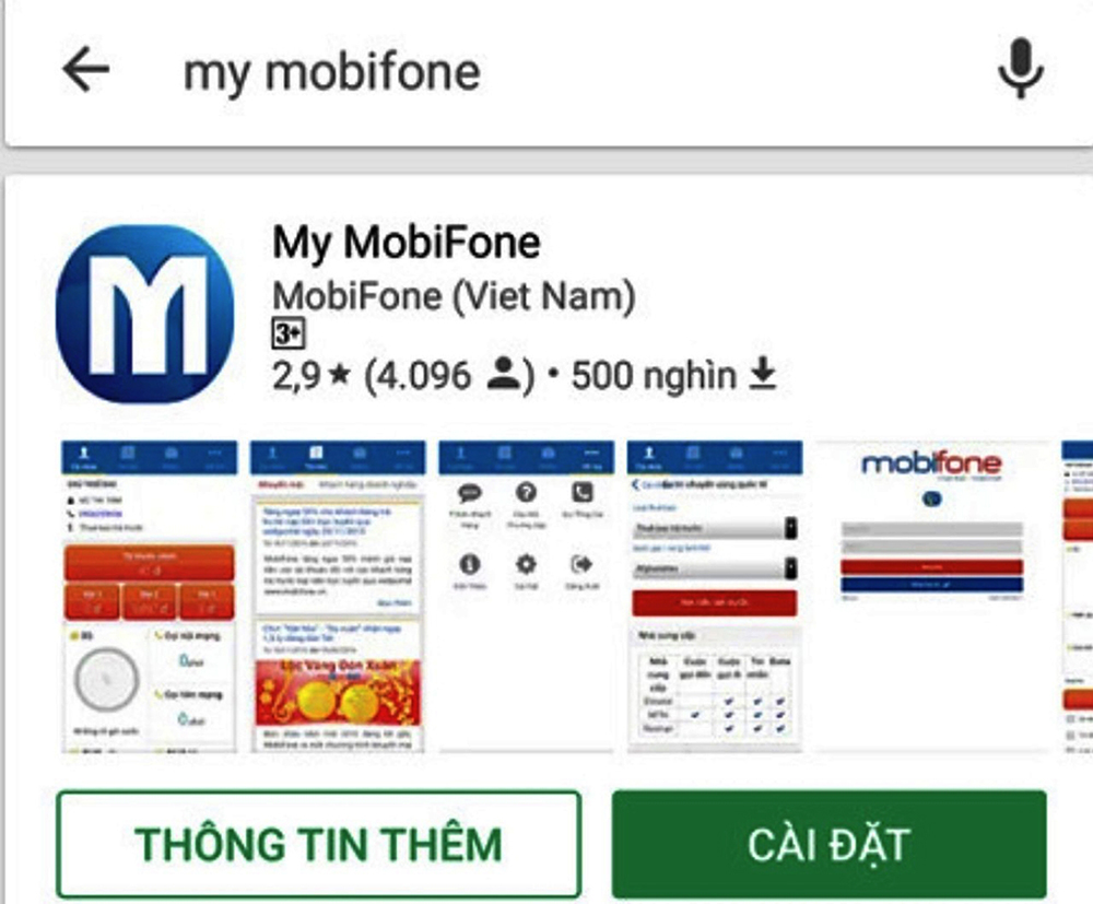 Ứng dụng My MobiFone