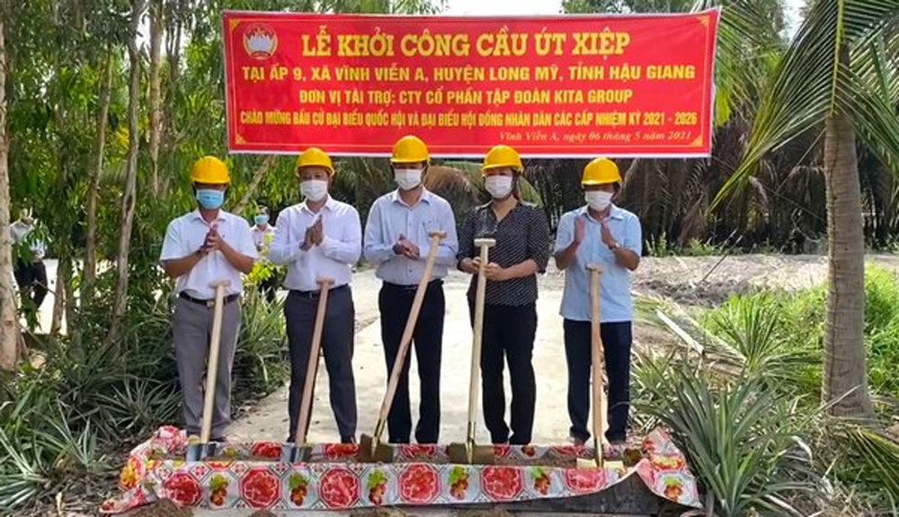 KITA Group tài trợ công trình cầu Út Xiệp (xã Vĩnh Viễn A, H.Long Mỹ, tỉnh Hậu Giang)