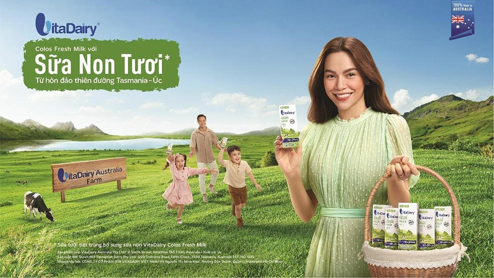 Hồ Ngọc Hà trở thành Đại sứ thương hiệu của nhãn hàng Sữa VitaDairy Colos Fresh Milk