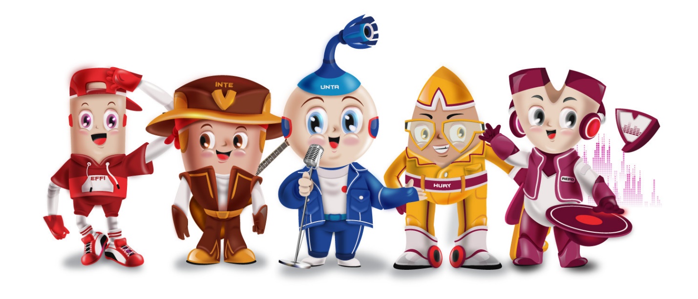 Hình ảnh 5 Mascot đại diện cho 5 giá trị cốt lõi của TNG Holdings Vietnam