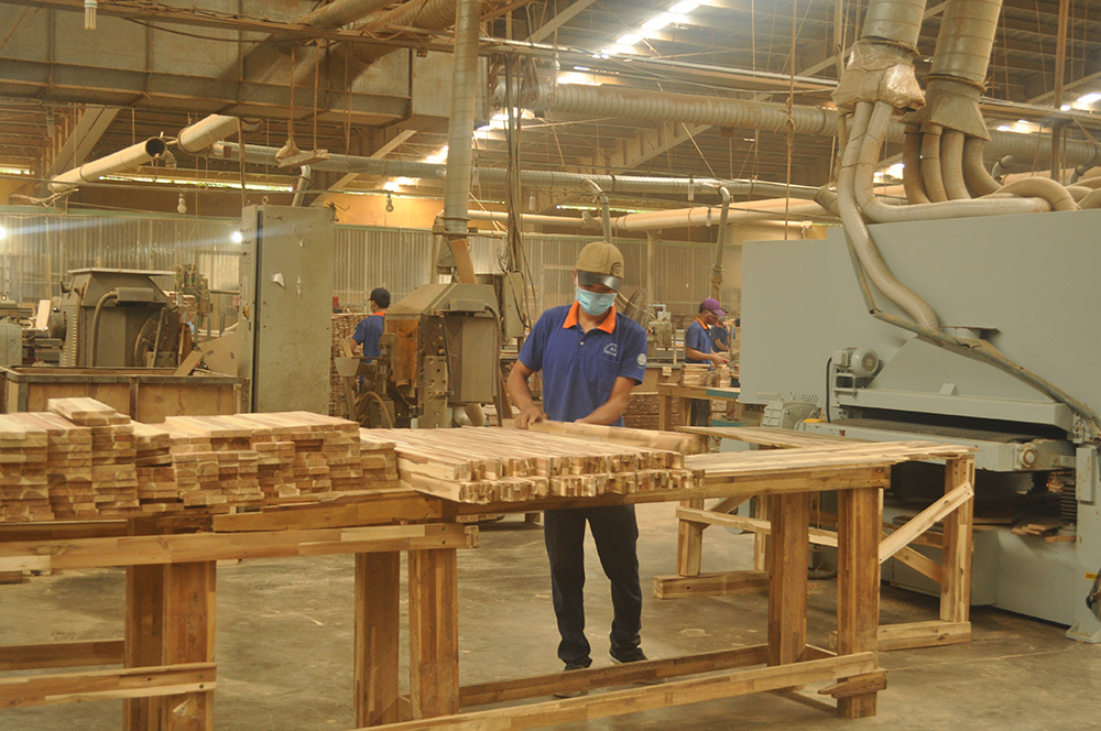 Những năm gần đây, VRG đẩy mạnh đầu tư vào lĩnh vực sản xuất, chế biến gỗ | – Tác giả ảnh: Vũ Phong