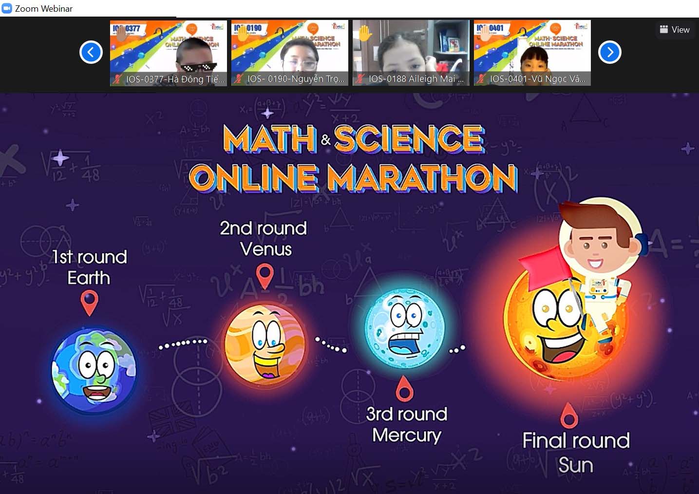 Các chặng đua Math & Science Online Marathon