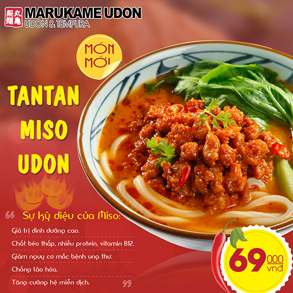 Món mới "Udon Tantan Miso" nhiều dưỡng chất