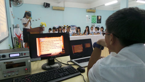  Một buổi dạy học theo dự án tích hợp môn địa lý ở Trường THPT Trần Khai Nguyên (Q.5, TP.HCM) - Ảnh: Minh Luân