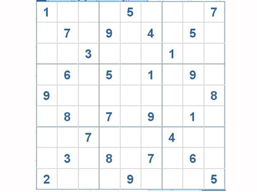 Mời các bạn thử sức với ô số Sudoku 2941 mức độ Khó