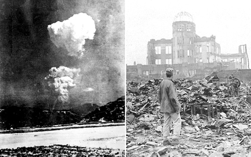 TP.Hiroshima ngay sau khi hứng bom nguyên tử năm 1945 - Ảnh: AFP