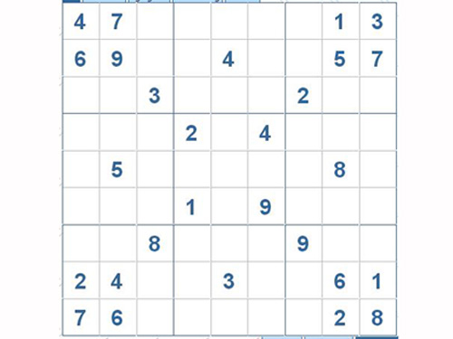 Mời các bạn thử sức với ô số Sudoku 2957 mức độ Khó