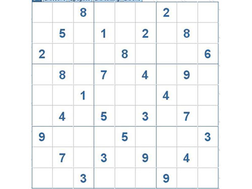 Mời các bạn thử sức với ô số Sudoku 2961 mức độ Khó