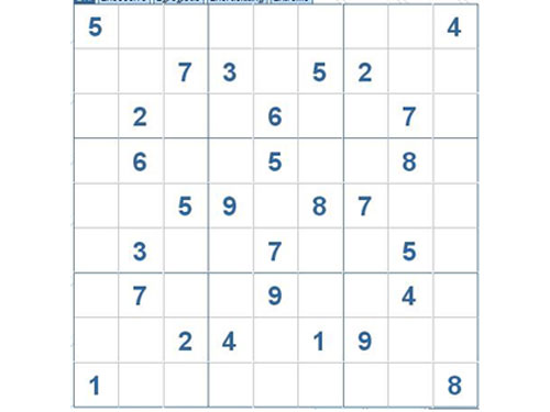 Mời các bạn thử sức với ô số Sudoku 2967 mức độ Khó