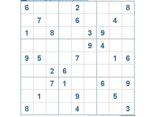 Mời các bạn thử sức với ô số Sudoku 2977 mức độ Khó