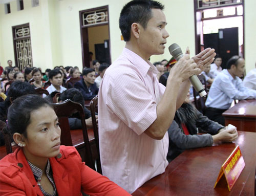 Anh Nguyễn Đình Đạo nêu ý kiến tại phiên tòa