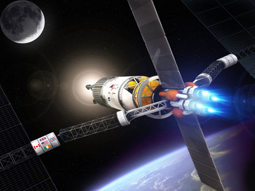 Động cơ tên lửa tốc độ cao giúp NASA tiếp cận gần hơn với sao Hỏa - Ảnh: Daily Mail 