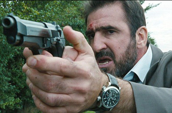Gương mặt điện ảnh của danh thủ Eric Cantona trong một số bộ phim - Ảnh: AFP