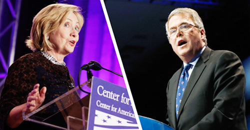 Nhà Clinton và nhà Bush nhiều khả năng sẽ tái đấu trong cuộc bầu cử tổng thống Mỹ năm 2016 - Ảnh: Reuters