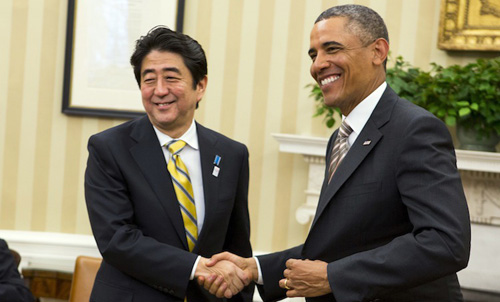 Quan hệ Nhật - Mỹ đang ở trong giai đoạn tốt đẹp nhất từ trước đến nay (ảnh: Thủ tướng Abe và Tổng thống Obama)- Ảnh: Japan Daily Press