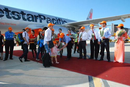 Chuyến bay TP.HCM - Tuy Hòa khai trương vào ngày 303 vừa qua - Ảnh do Jetstar Pacific cung cấp