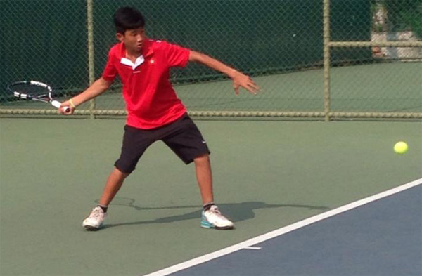 Nguyễn Văn Phương, người được kỳ vọng sẽ là Hoàng Nam thứ 2 trong tương lai gần - Ảnh: CLB quần vợt Bình Dương cung cấp