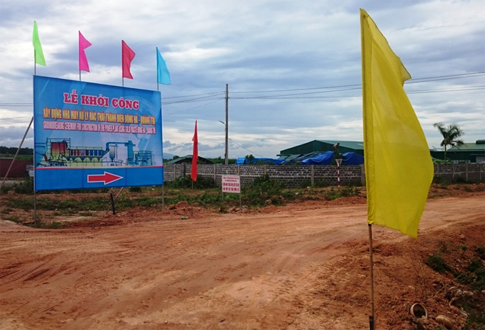 Dù đã bị UBND tỉnh Quảng Trị ra quyết định thu hồi giấy chứng nhận đầu tư nhưng Công ty Minh Lộc vẫn cố làm lễ khởi công dự án nhà máy xử lý rác