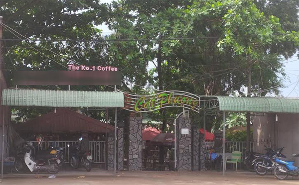 Quán cà phê Cát Phượng, nơi xảy ra vụ đánh bạc - Ảnh: Lê Lâm