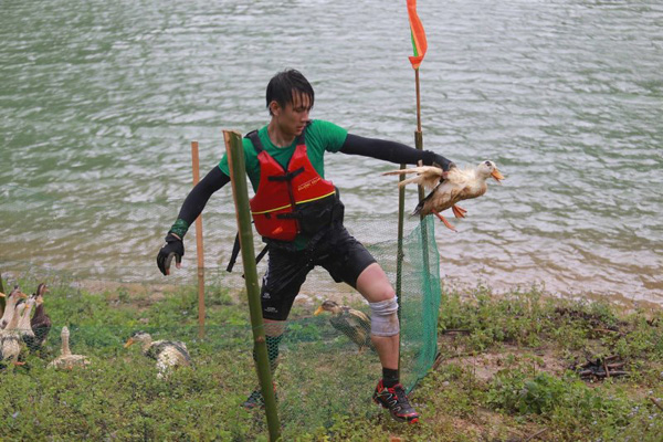 Nhiệm vụ bắt vịt làm các “đấng mày râu” lúng túng