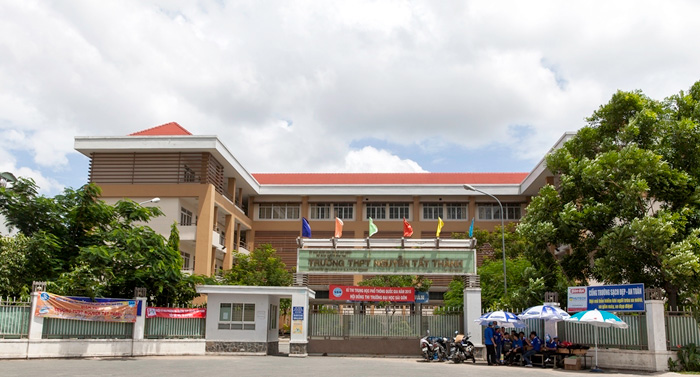 Hệ thống trường học hoàn chỉnh trong khuôn viên dự án - Ảnh: trường THPT Nguyễn Tất Thành