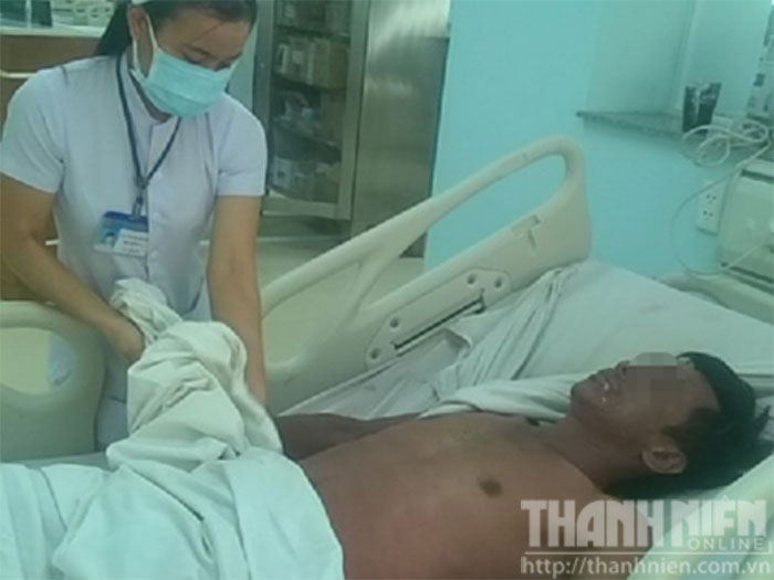 Tâm lúc còn sống tại Bệnh viện Bà Rịa - Ảnh: Nguyễn Long