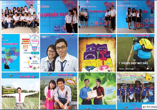 Những câu chuyện đẹp của sinh viên đã được giới thiệu trên trang mạng xã hội - Ảnh: SVTP.HCM - NCCĐ