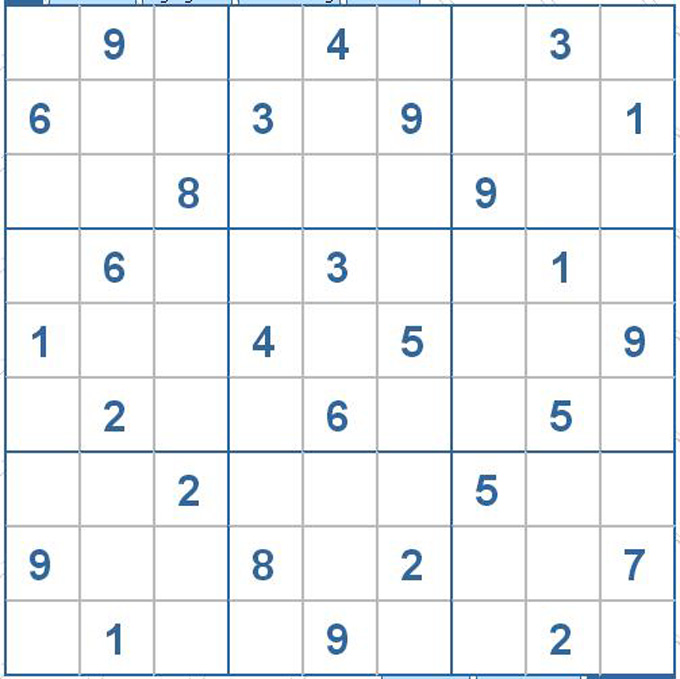 Mời các bạn thử sức với ô số Sudoku 3159 mức độ Khó