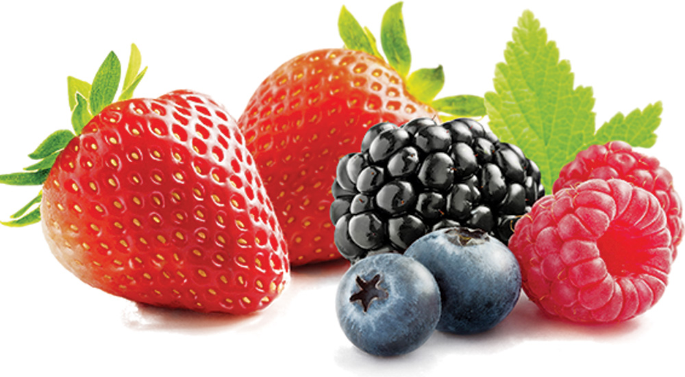 Dâu tây, quả mâm xôi, hạnh nhân... đều là thực phẩm có lợi cho sức khỏe - Ảnh: Shutterstock