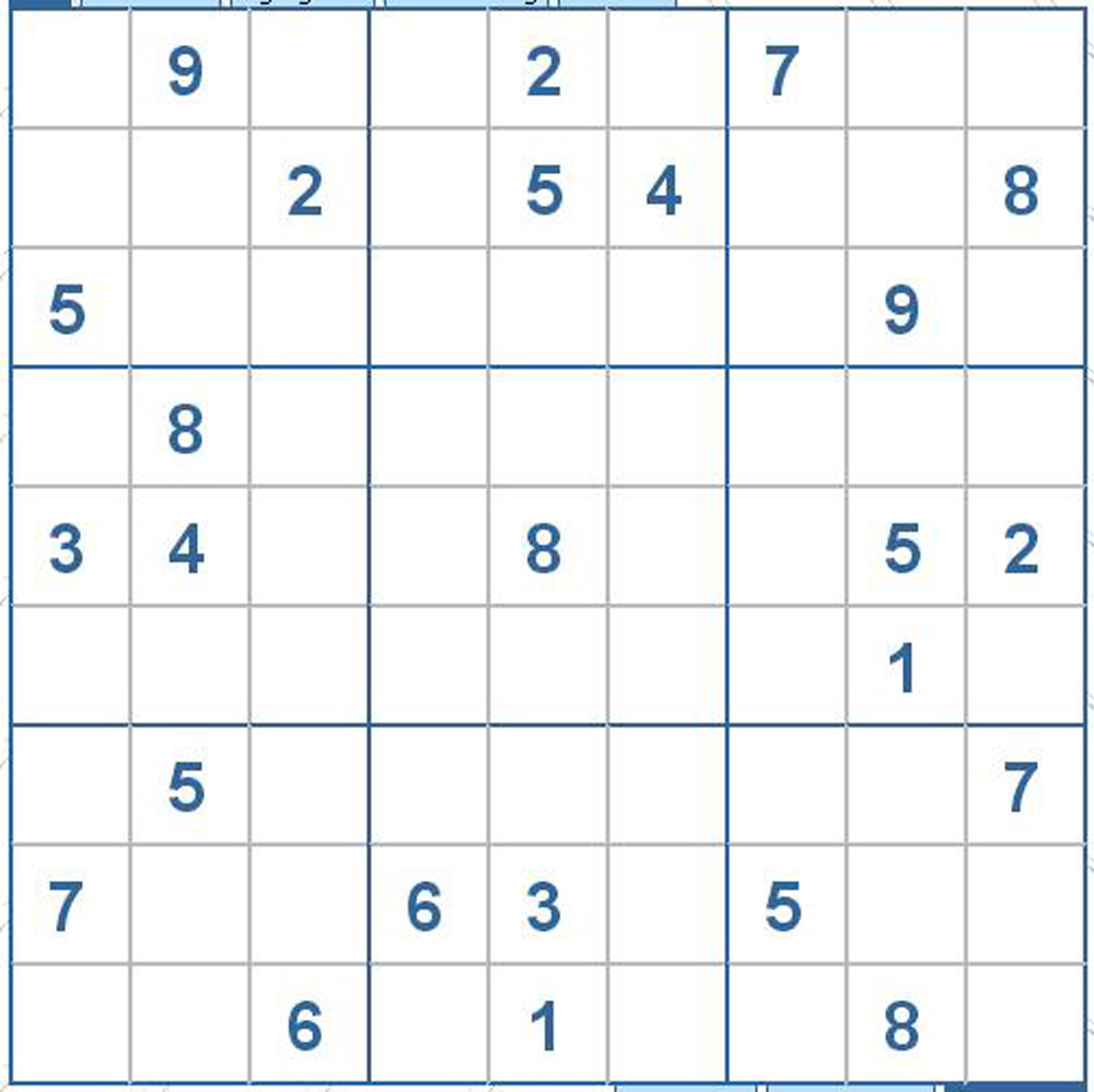 Mời các bạn thử sức với ô số Sudoku 3163 mức độ Khó