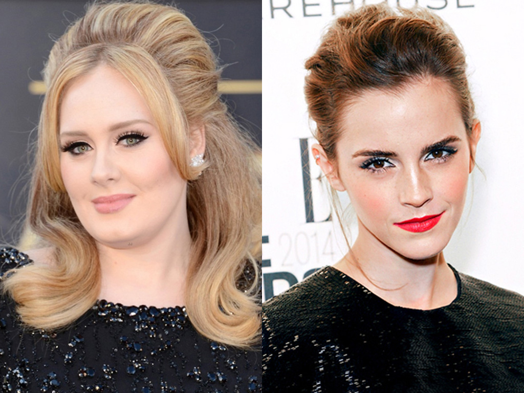 Adele và Emma Watson là hai đại diện của phái nữ góp mặt trong danh sách này - Ảnh: AFP/Getty Images