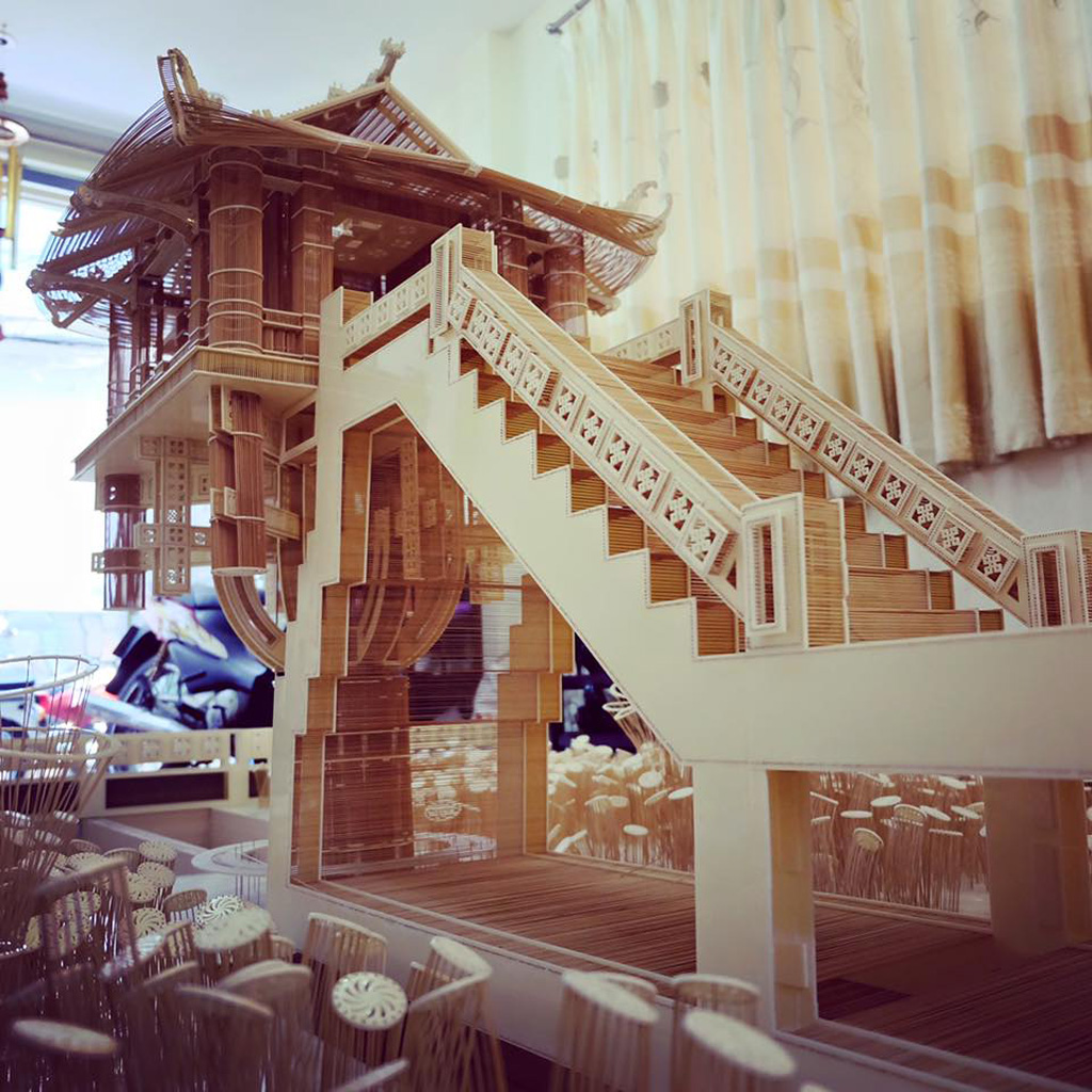 Mô hình chùa Một cột sắp hoàn thành