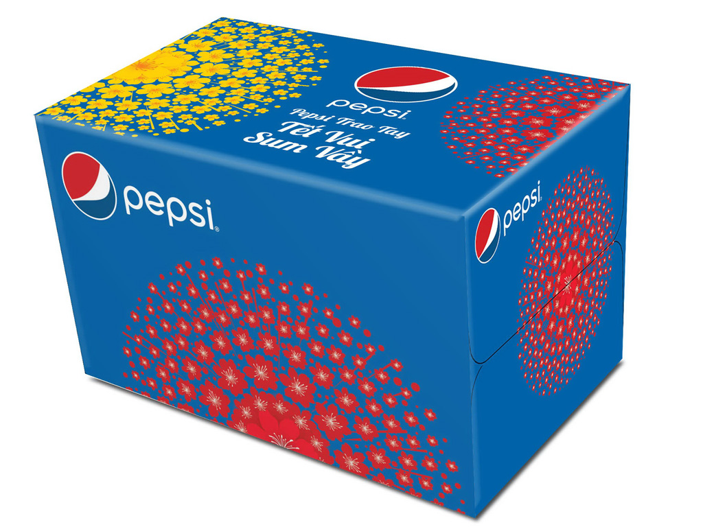 Hộp quà Tết Pepsi - Cùng mai đào đón chào tết sum vầy 2