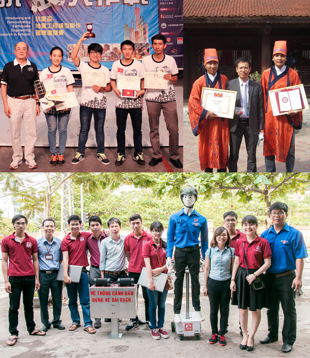 Sinh viên Đại học Duy Tân với Giải nhất IDEERS 2014, Giải thưởng Loa Thành 2014 và sản phẩm Hệ thống Cảnh báo dừng xe sai vạch và Robot dẫn người qua đường