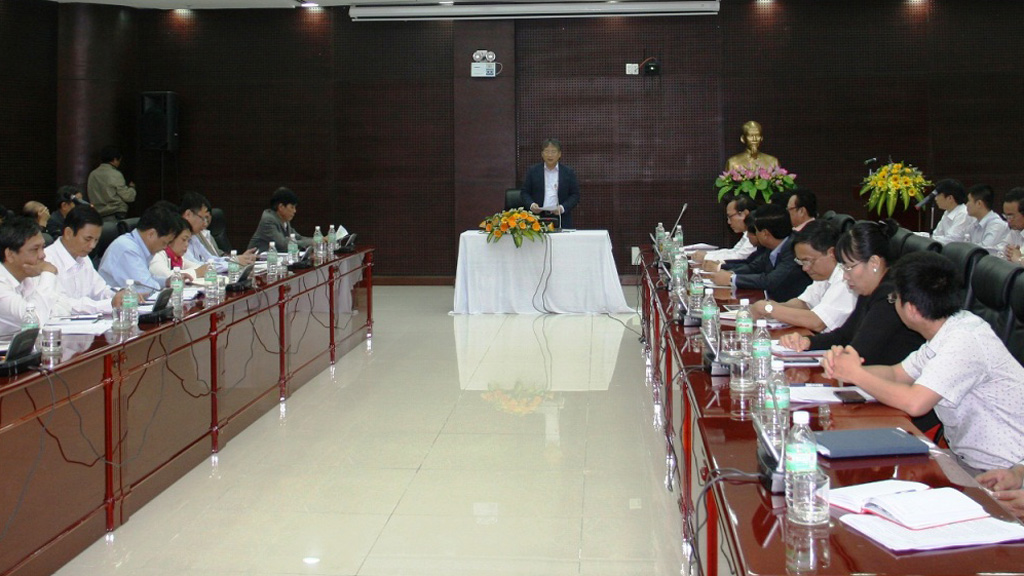 Phó chủ tịch UBND TP Đà Nẵng Nguyễn Ngọc Tuấn chủ trì hội nghị - Ảnh: Hoàng Sơn