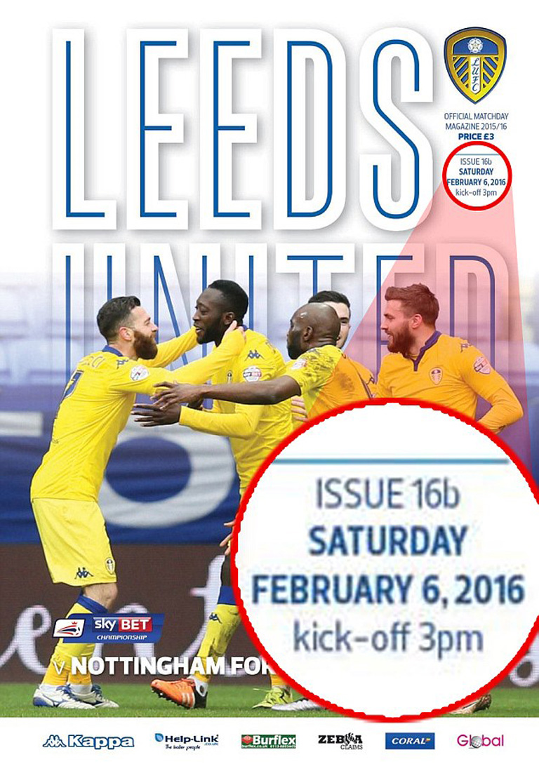 Trận đấu sân nhà thứ 17 của Leeds phải đổi thành 16b - Ảnh: Daily Mail