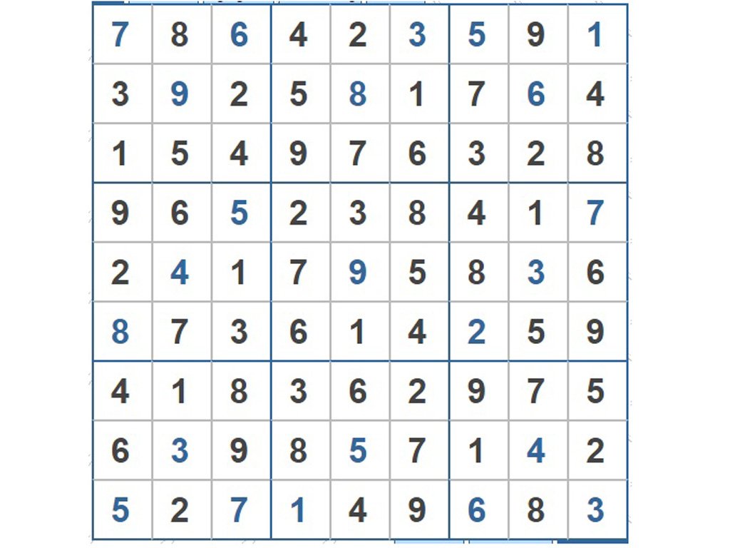  Mời các bạn thử sức với ô số Sudoku 3359 mức độ Khó