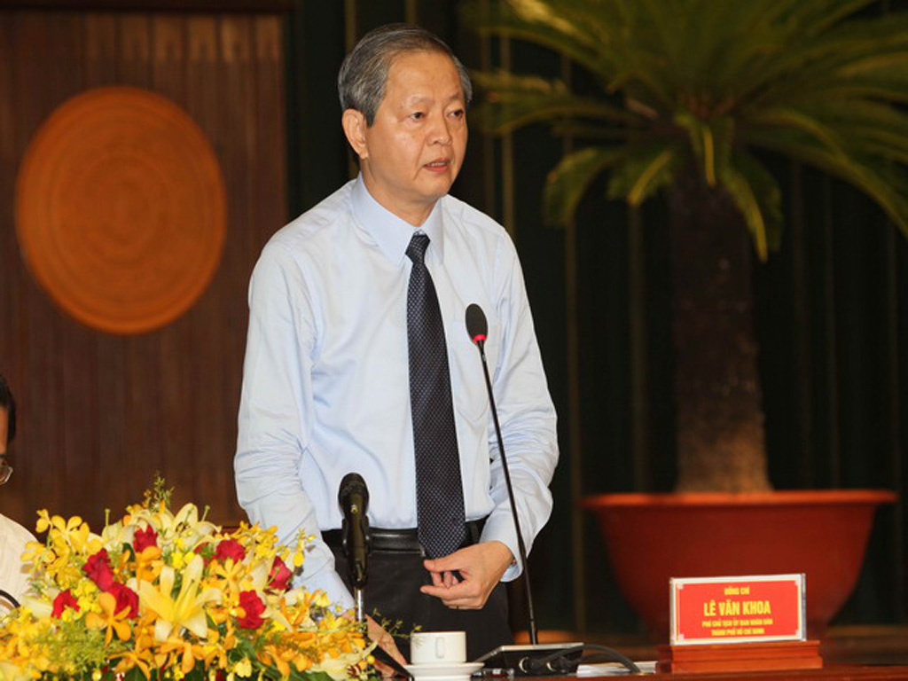 Phó chủ tịch UBND TP Lê Văn Khoa: Tiếp tục công khai dự án có thế chấp ngân hàng - Ảnh: Khả Hòa