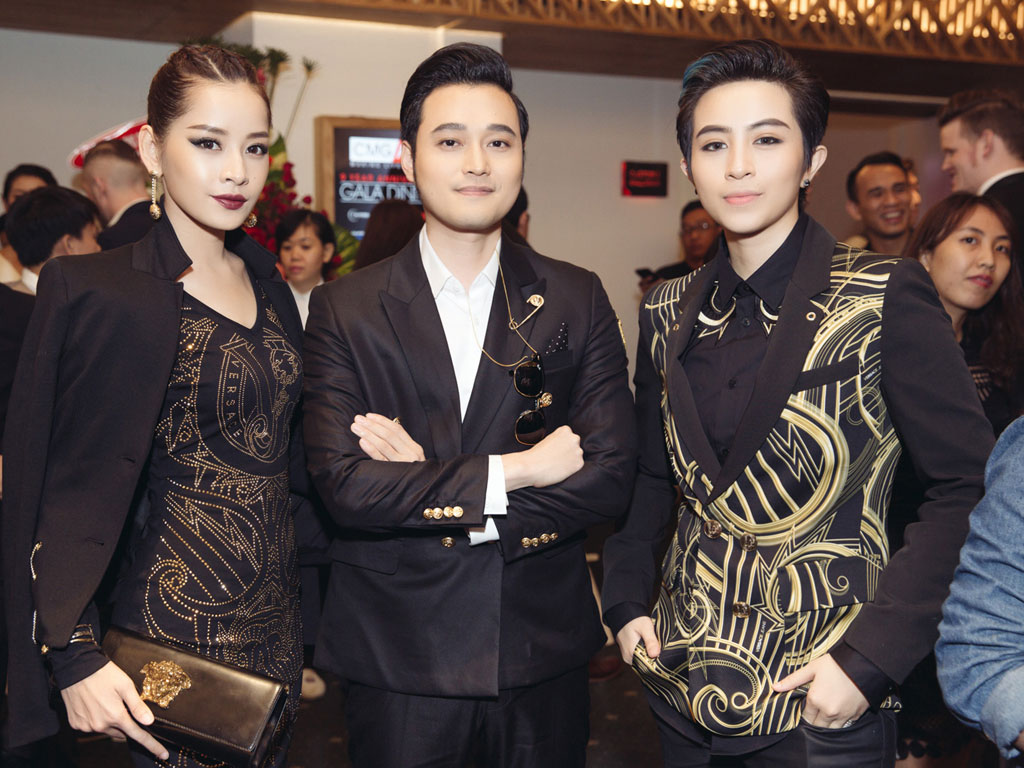 Nữ diễn viên đọ dáng cùng Quang Vinh và Gil Lê - Ảnh: Hải Nguyễn