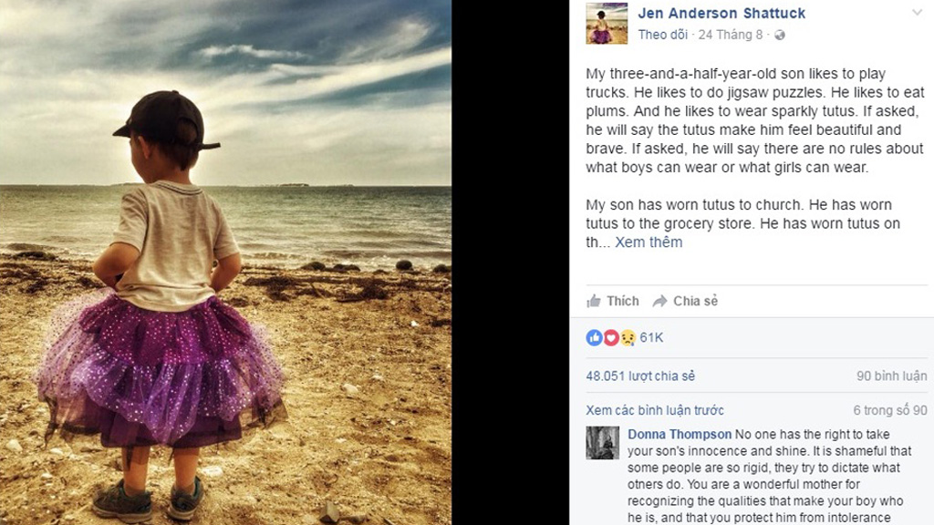 Câu chuyện của bà Jen Anderson Shattuck thu hút sự chú ý của cộng đồng mạng - Ảnh chụp màn hình Facebook
