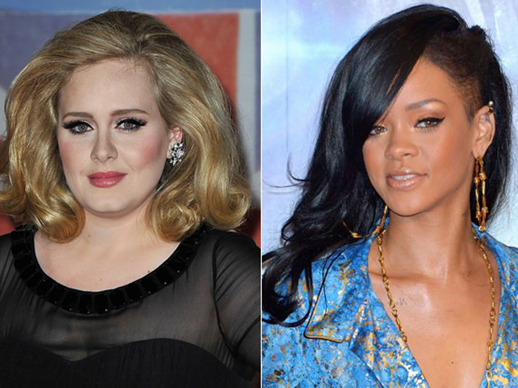Adele và Rihanna đều xếp sau nữ hoàng nhạc pop Taylor Swift về khoản kiếm tiền - Ảnh: chụp màn hình PopCrush