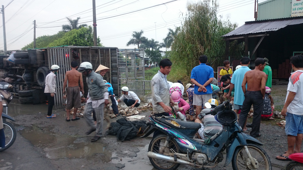 Nhiều người dân phụ bán vịt cho khách ghé mua dù không quen biết với chủ vịt